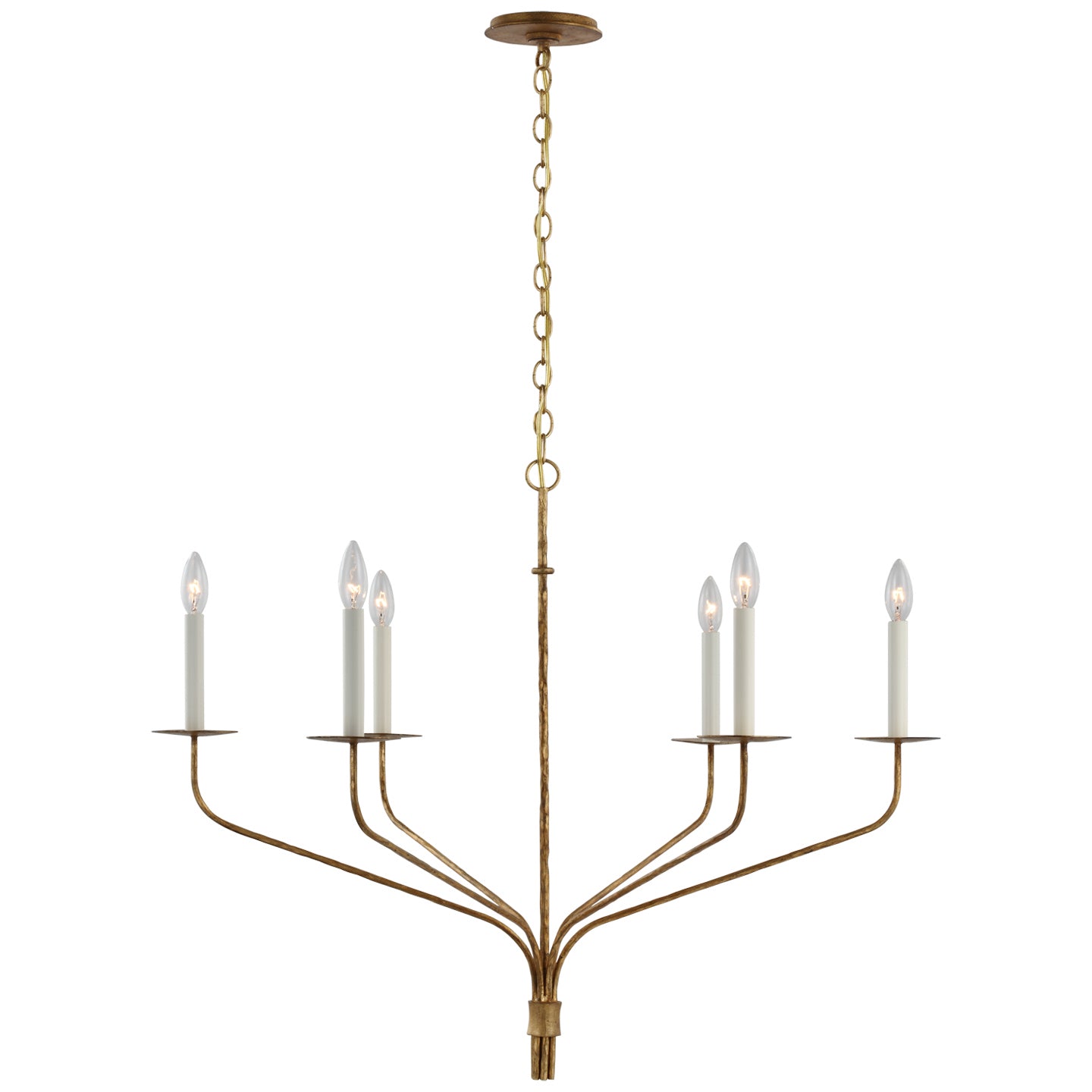 Visual Comfort Signature - S 5751GI - LED Chandelier - Belfair - Gilded Iron