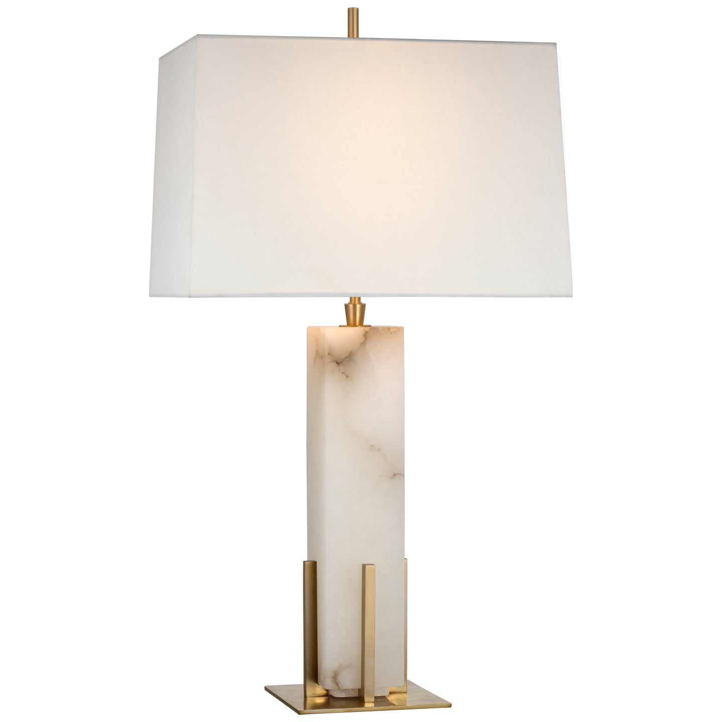 Visual Comfort Signature - TOB 3920ALB/HAB-L - LED Table Lamp - Gironde - Alabaster and Hand-Rubbed Antique Brass