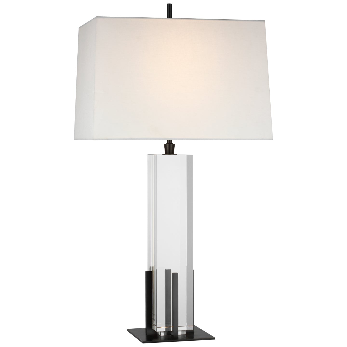 Visual Comfort Signature - TOB 3920CG/BZ-L - LED Table Lamp - Gironde - Crystal and Bronze