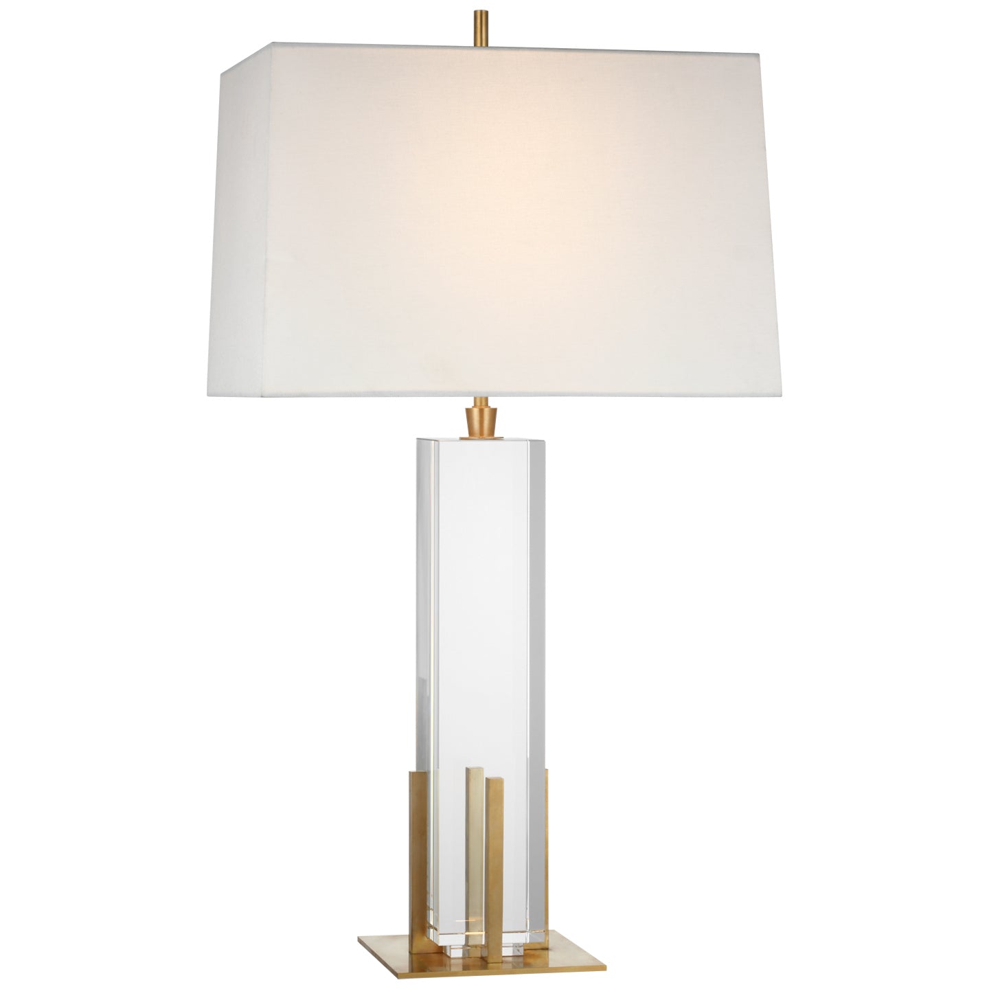 Visual Comfort Signature - TOB 3920CG/HAB-L - LED Table Lamp - Gironde - Crystal and Hand-Rubbed Antique Brass