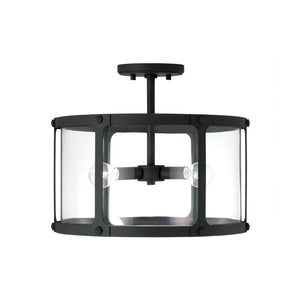 Capital Lighting - 244931BI - Three Light Semi Flush Mount - Brennen - Black Iron