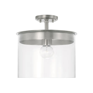 Capital Lighting - 246812BN - One Light Semi Flush Mount - Mason - Brushed Nickel