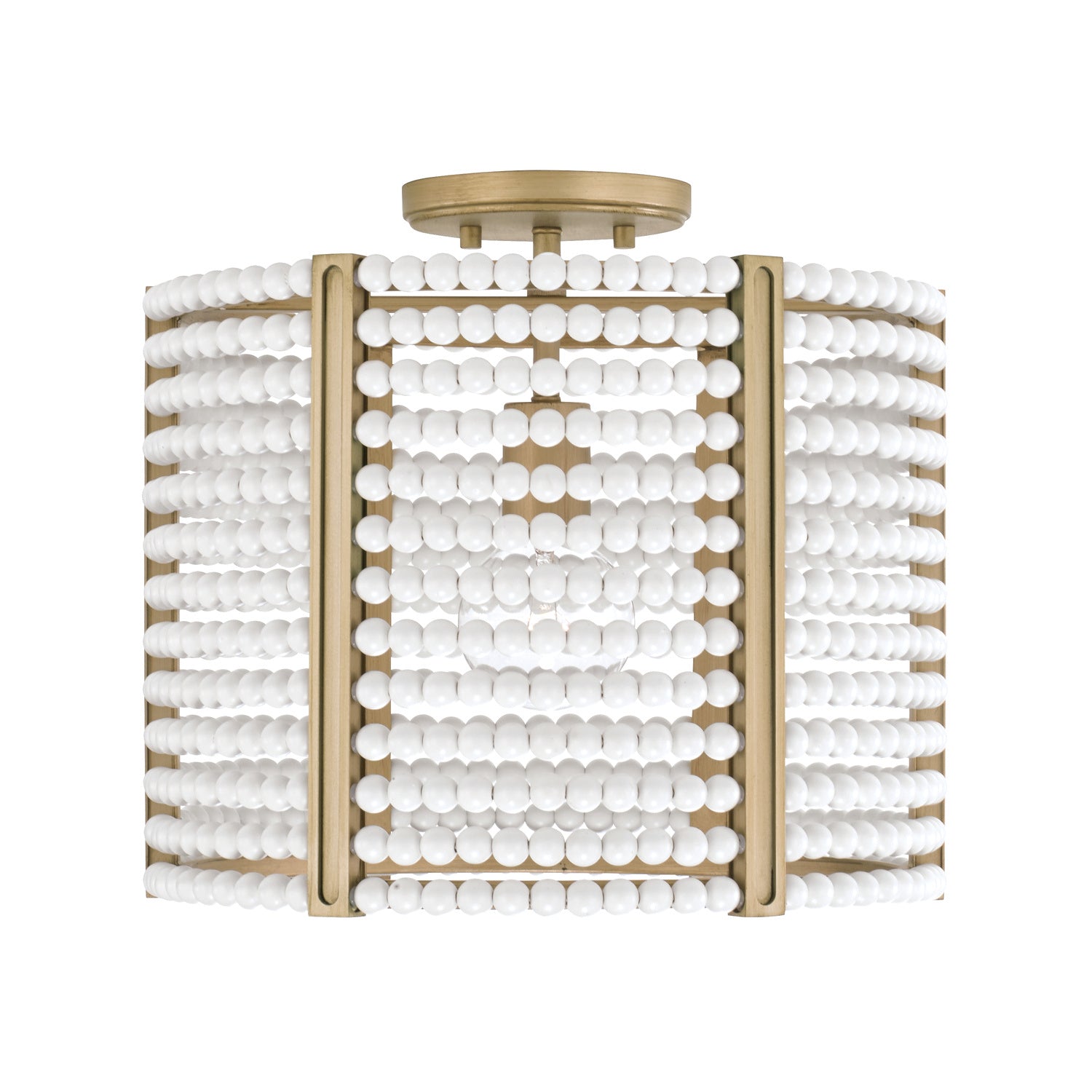 Capital Lighting - 247111AP - One Light Semi Flush Mount - Brynn - Aged Brass Painted