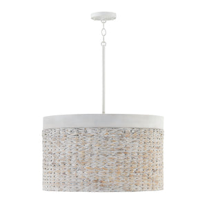Capital Lighting - 343942HW - Four Light Pendant - Tallulah - Chalk Wash