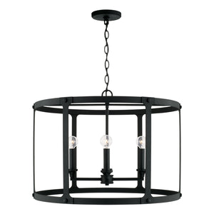 Capital Lighting - 344941BI - Four Light Pendant - Brennen - Black Iron