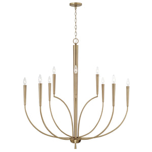 Capital Lighting - 445901AD - Ten Light Chandelier - Holden - Aged Brass