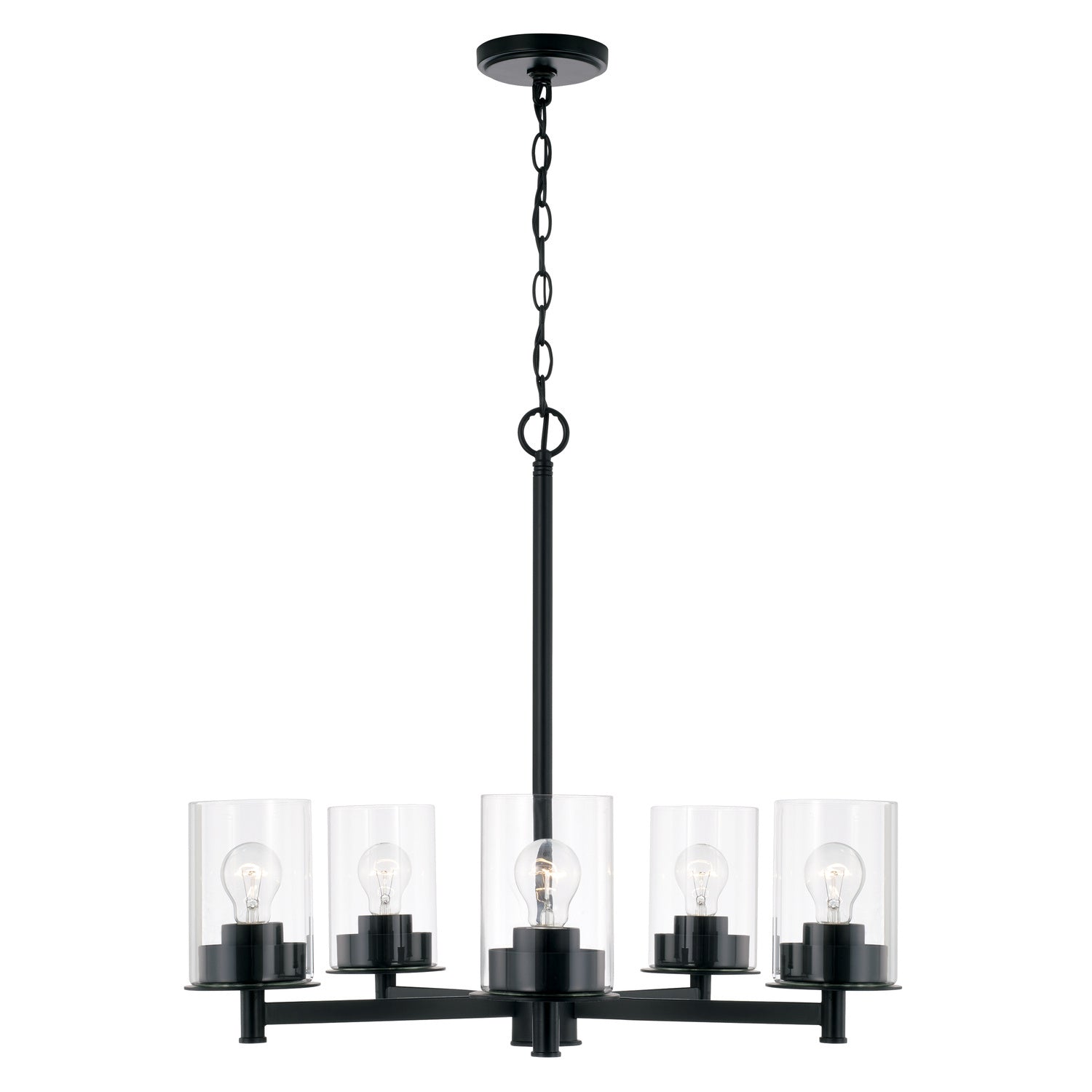 Capital Lighting - 446851MB-532 - Five Light Chandelier - Mason - Matte Black
