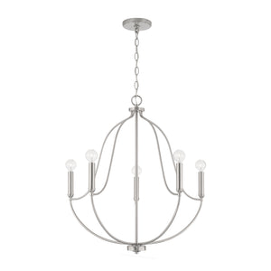 Capital Lighting - 447051BN - Five Light Chandelier - Madison - Brushed Nickel