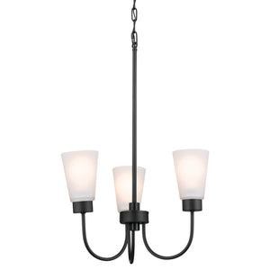 Kichler - 52442BK - Three Light Chandelier - Erma - Black