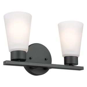 Kichler - 55120BK - Two Light Bath - Stamos - Black