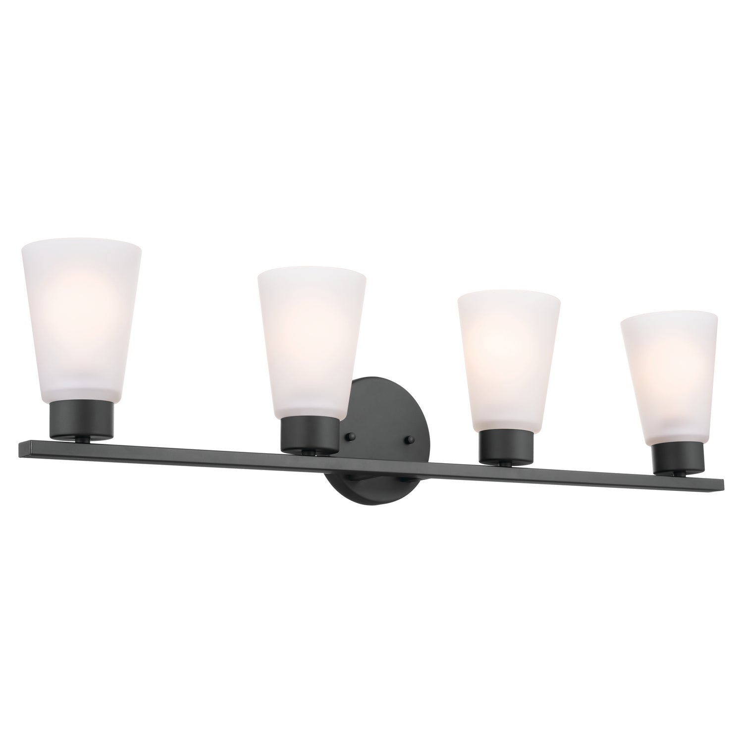 Kichler - 55122BK - Four Light Bath - Stamos - Black