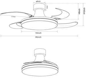 Beacon Lighting - 21066401 - 36``Ceiling Fan - Orbit - Matte White