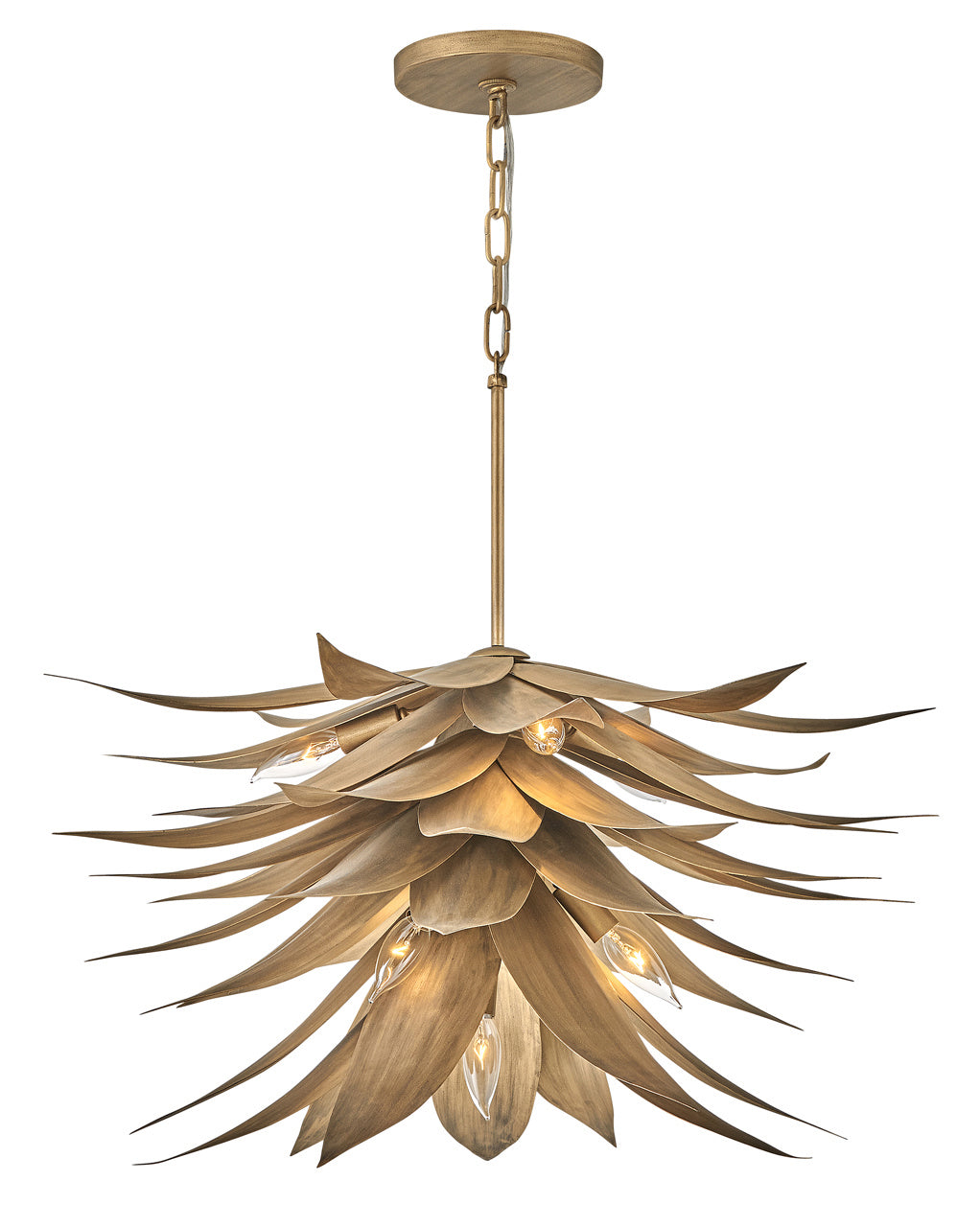 Fredrick Ramond - FR30815BNG - LED Pendant - Agave - Burnished Gold