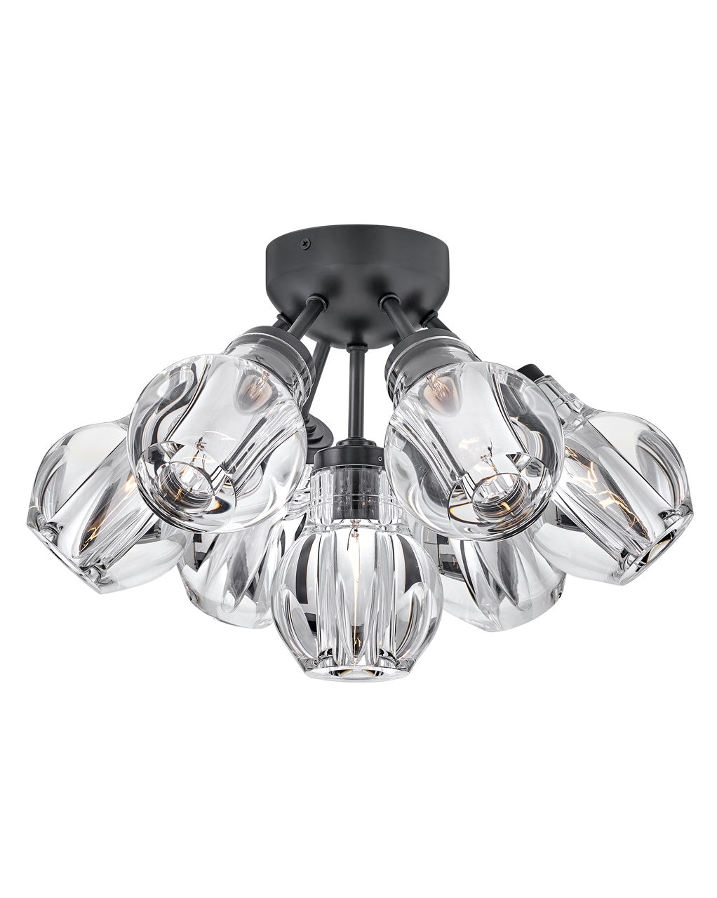 Fredrick Ramond - FR46951BLK - LED Semi-Flush Mount - Elise - Black