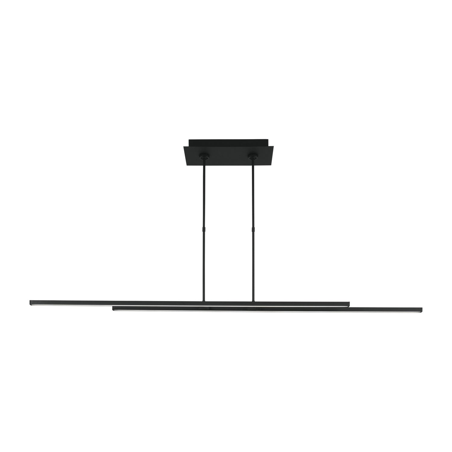 Visual Comfort Modern - 700LSSTG260B-LED927 - LED Linear Suspension - Stagger - Nightshade Black