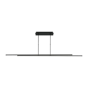 Visual Comfort Modern - 700LSSTG284B-LED927 - LED Linear Suspension - Stagger - Nightshade Black