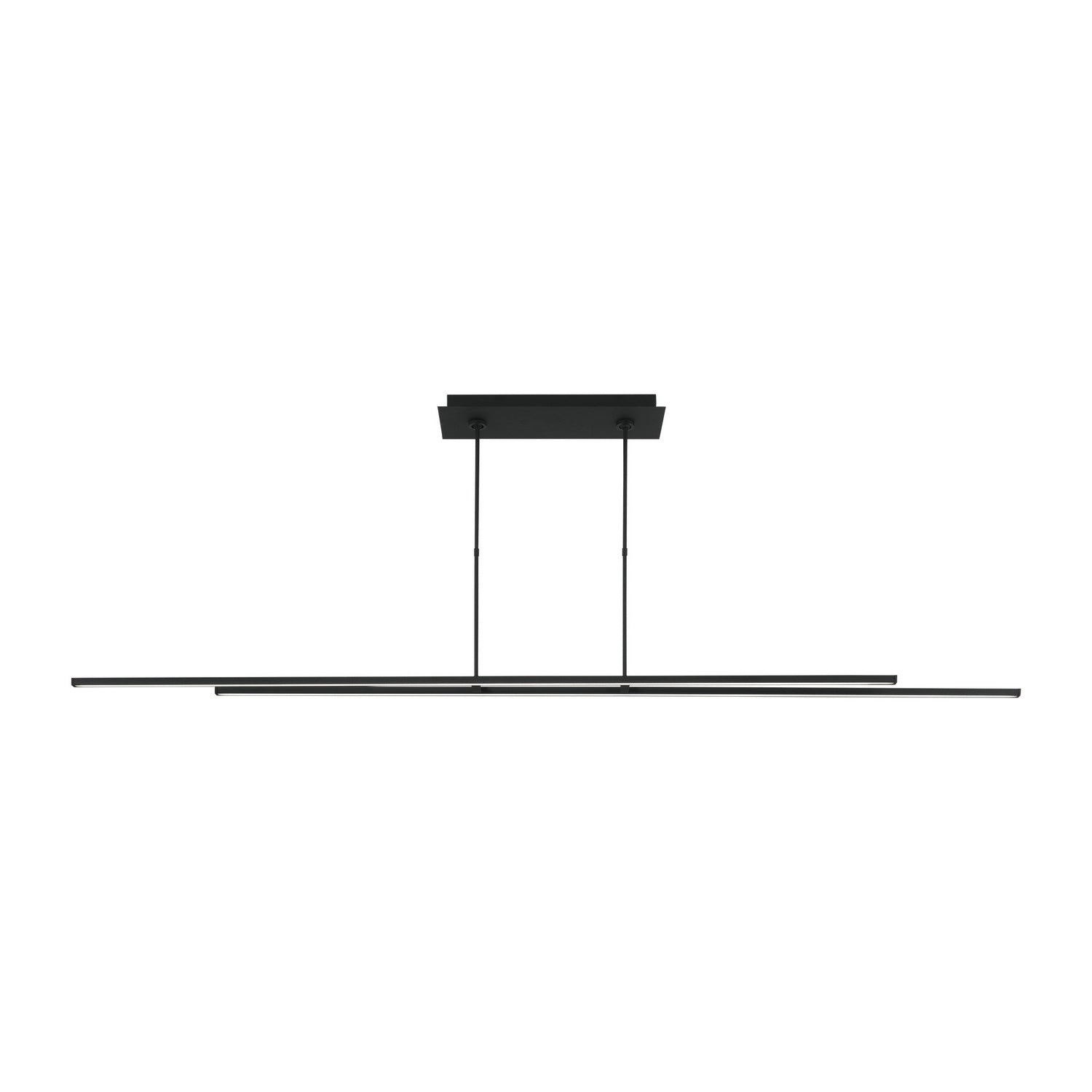 Visual Comfort Modern - 700LSSTG284B-LED927-277 - LED Linear Suspension - Stagger - Nightshade Black