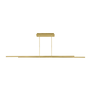 Visual Comfort Modern - 700LSSTG284NB-LED927 - LED Linear Suspension - Stagger - Natural Brass