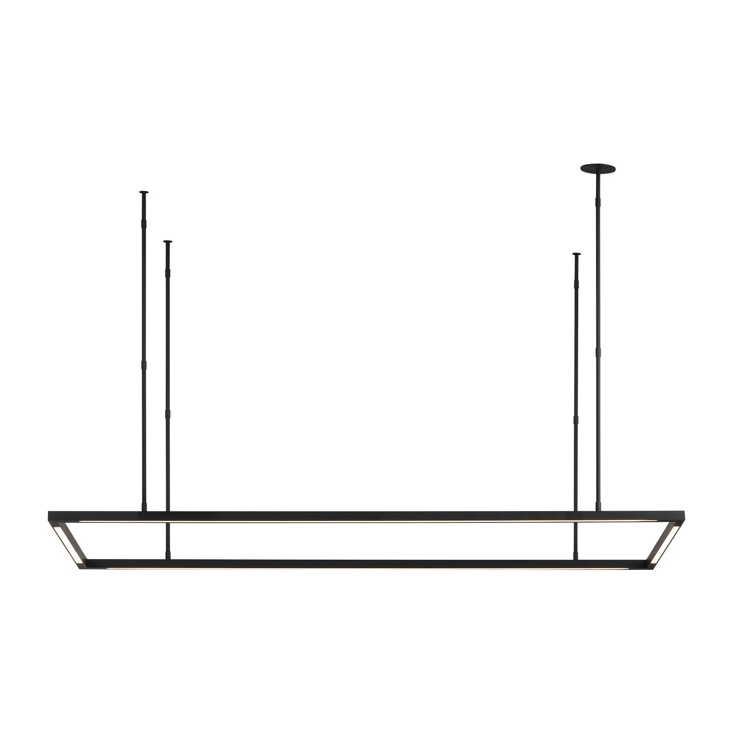 Visual Comfort Modern - 700LSSTG50B-LED927 - LED Linear Suspension - Stagger - Nightshade Black