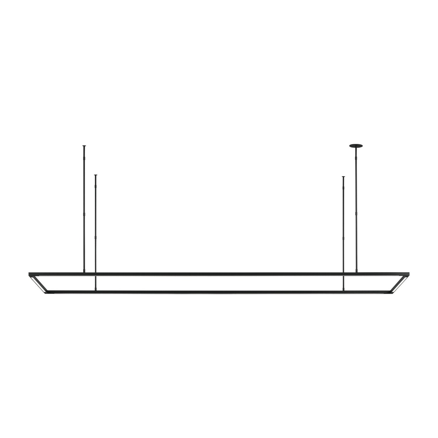 Visual Comfort Modern - 700LSSTG84B-LED927 - LED Linear Suspension - Stagger - Nightshade Black