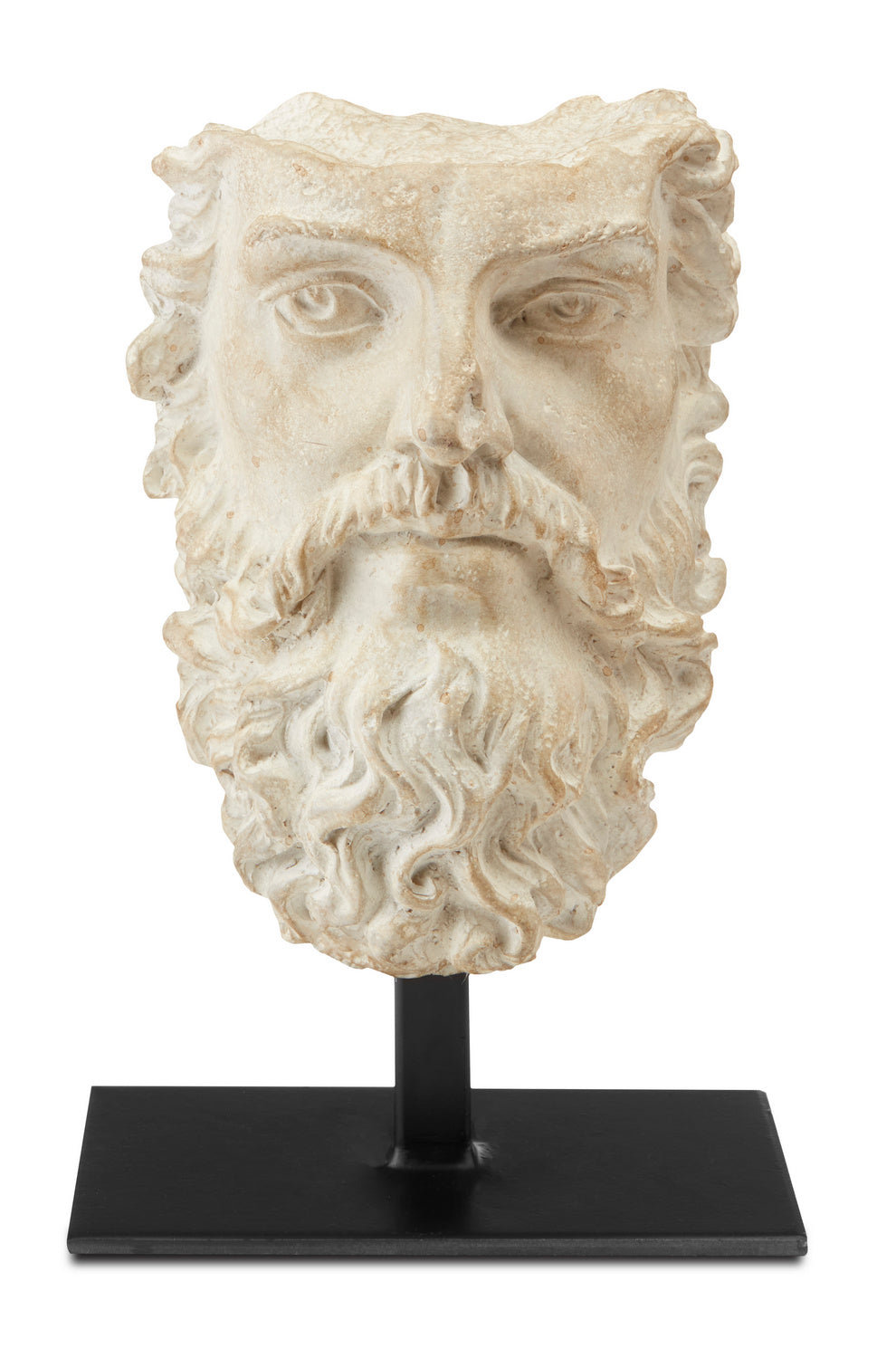 Currey and Company - 1200-0444 - Head of Zeus - Aged Beige/Black