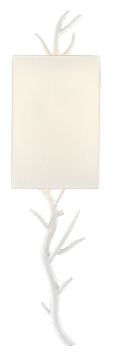 Currey and Company - 5000-0149 - One Light Wall Sconce - Baneberry - Gesso White