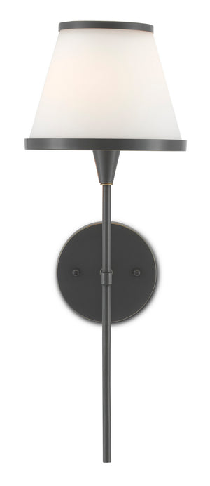 Currey and Company - 5800-0003 - One Light Wall Sconce - Bagno - Oil Rubbed Bronze/Opaque Glass