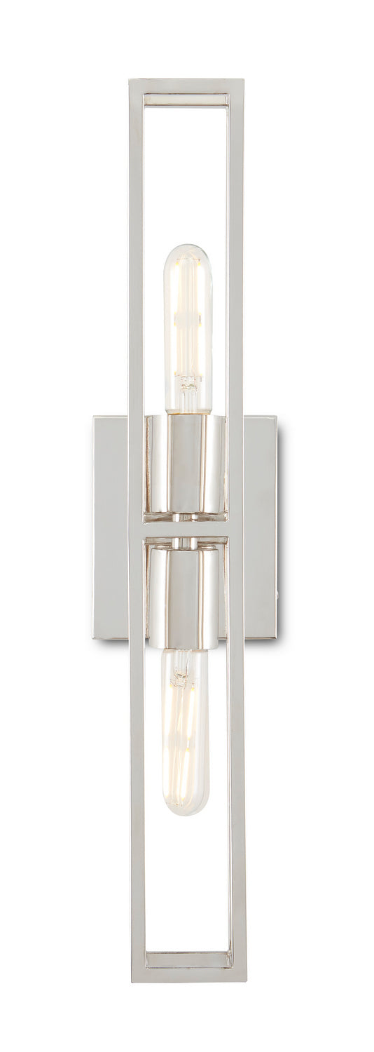 Currey and Company - 5800-0020 - Two Light Wall Sconce - Bagno - Polished Nickel