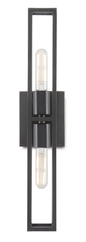 Currey and Company - 5800-0021 - Two Light Wall Sconce - Bagno - Oil Rubbed Bronze