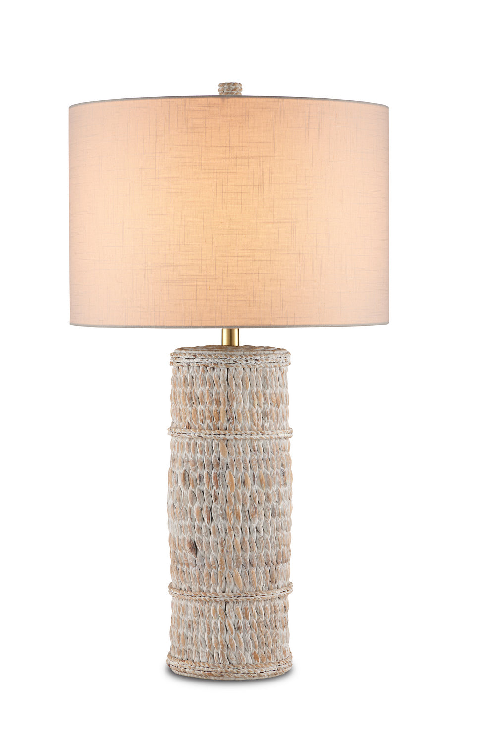 Currey and Company - 6000-0754 - One Light Table Lamp - Azores - Whitewashed Water Hyacinth