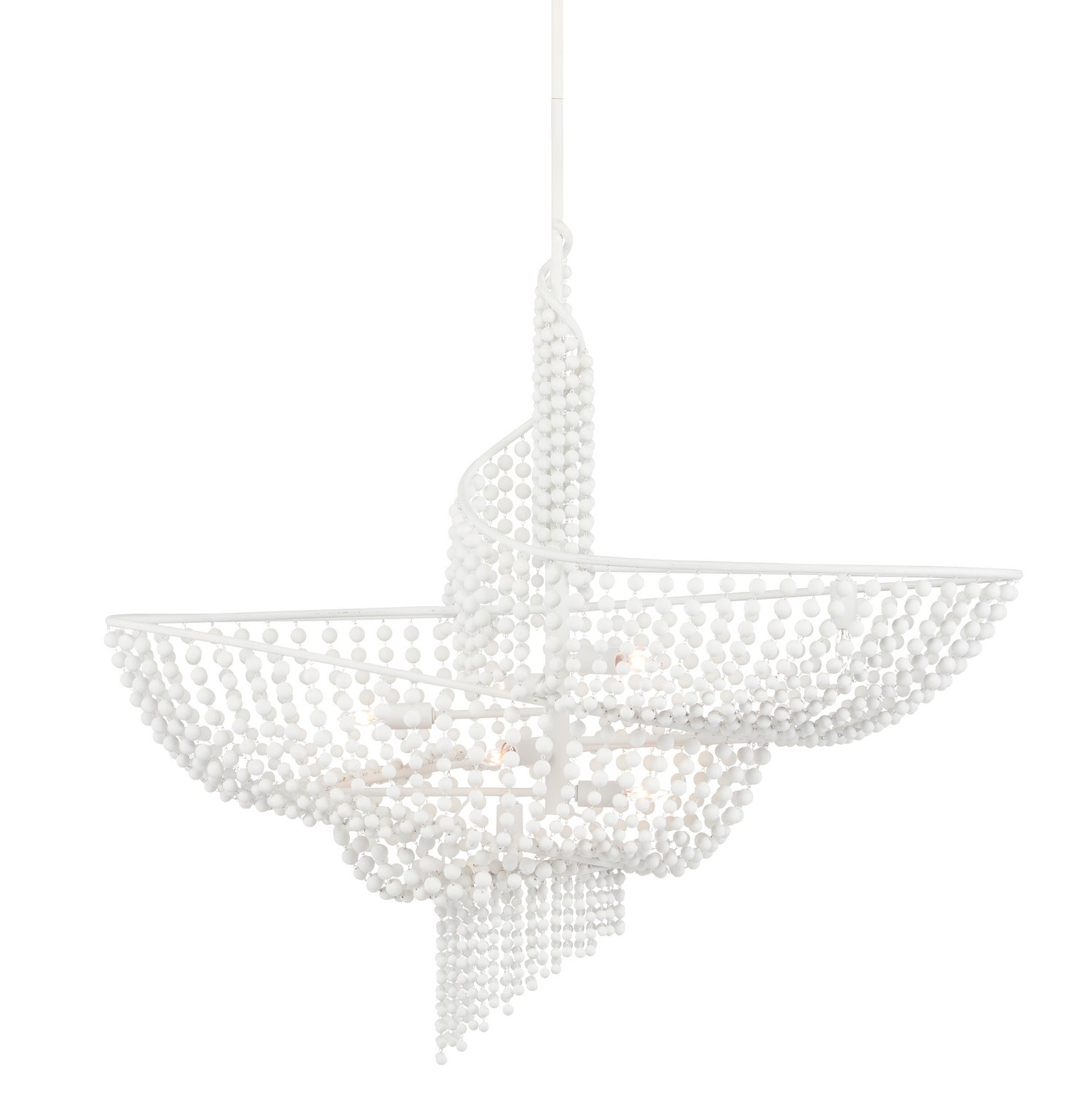 Currey and Company - 9000-0839 - Eight Light Chandelier - Neptune - Gesso White