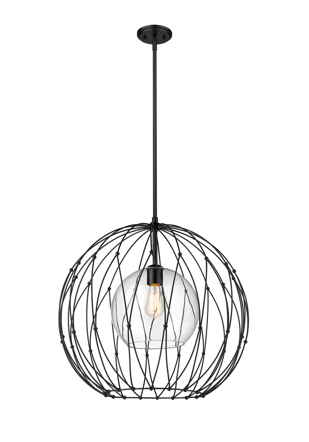 Z-Lite - 1940P24-MB - One Light Pendant - Elle - Matte Black