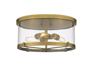 Z-Lite - 3032F-RB - Three Light Flush Mount - Callista - Rubbed Brass