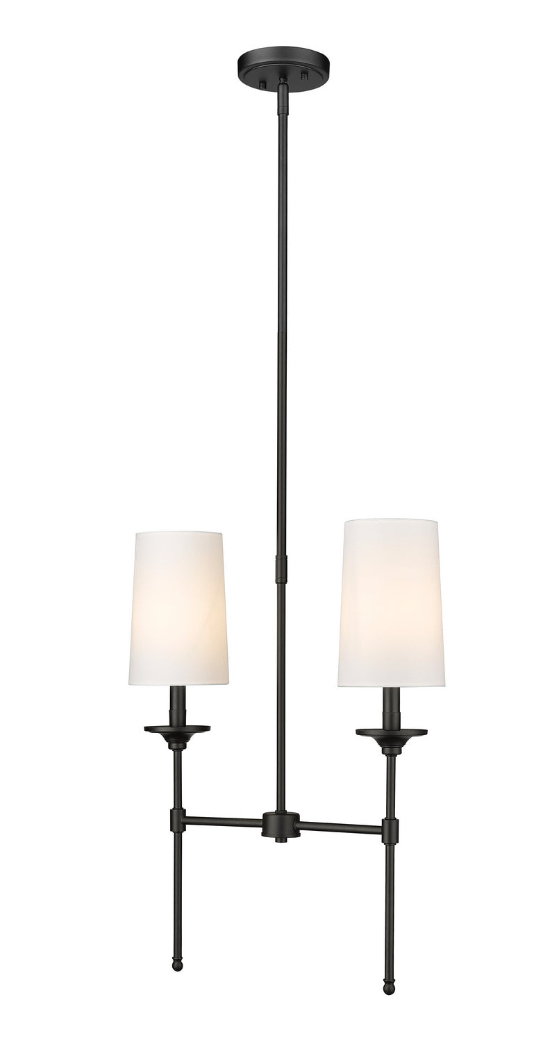 Z-Lite - 3033-2L-MB - Two Light Linear Chandelier - Emily - Matte Black