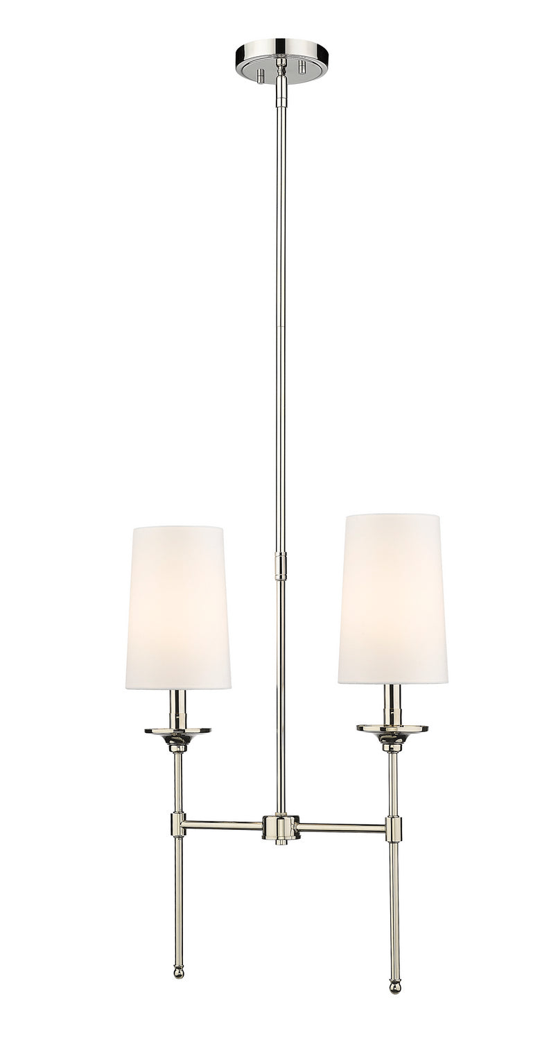 Z-Lite - 3033-2L-PN - Two Light Linear Chandelier - Emily - Polished Nickel