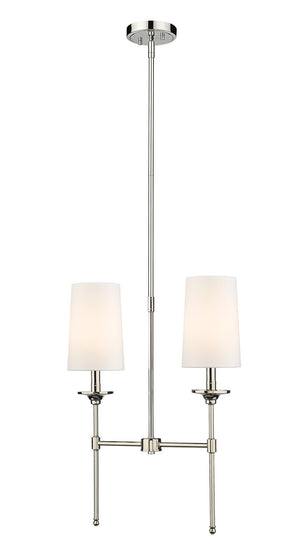 Z-Lite - 3033-2L-PN - Two Light Linear Chandelier - Emily - Polished Nickel