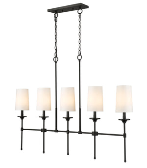 Z-Lite - 3033-5L-MB - Five Light Linear Chandelier - Emily - Matte Black