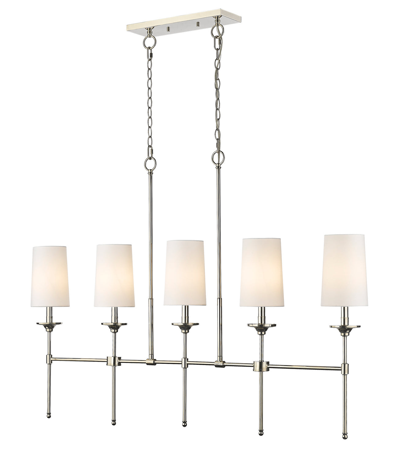 Z-Lite - 3033-5L-PN - Five Light Linear Chandelier - Emily - Polished Nickel