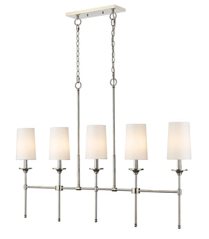 Z-Lite - 3033-5L-PN - Five Light Linear Chandelier - Emily - Polished Nickel