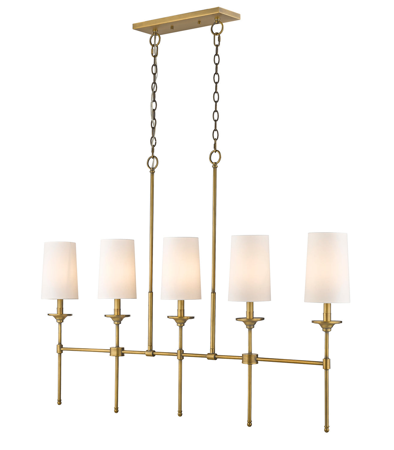 Z-Lite - 3033-5L-RB - Five Light Linear Chandelier - Emily - Rubbed Brass