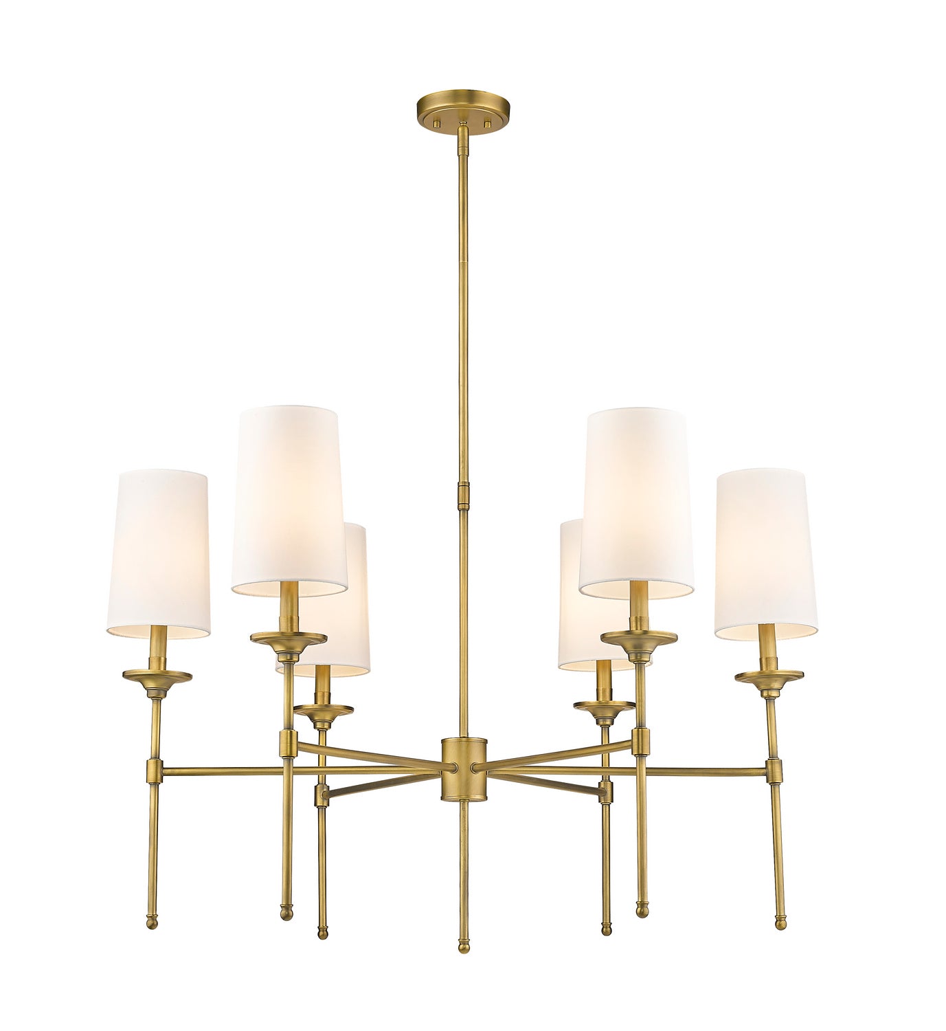 Z-Lite - 3033-6RB - Six Light Chandelier - Emily - Rubbed Brass