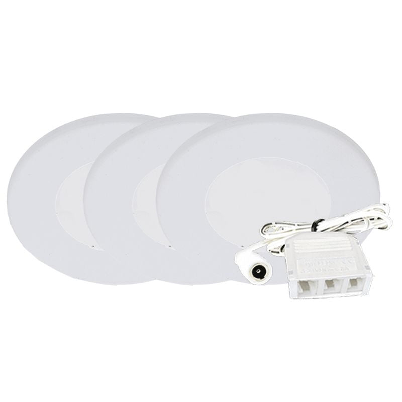 Westgate - PL12-3KIT-40K-WH - 3-Pack Kit Slim Puck Light - White