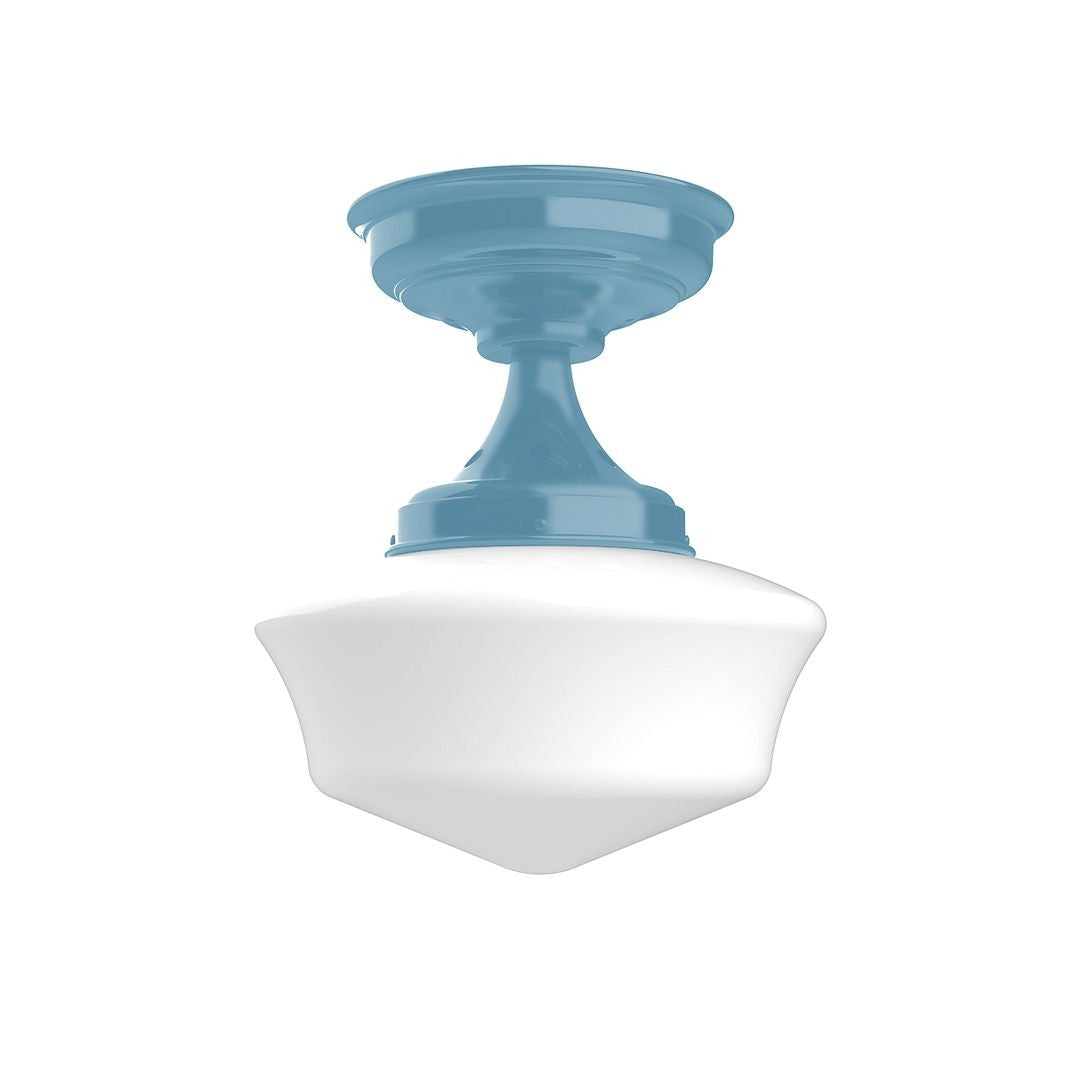 Montclair Light Works - FMA021-54 - One Light Flush Mount - Schoolhouse - Light Blue