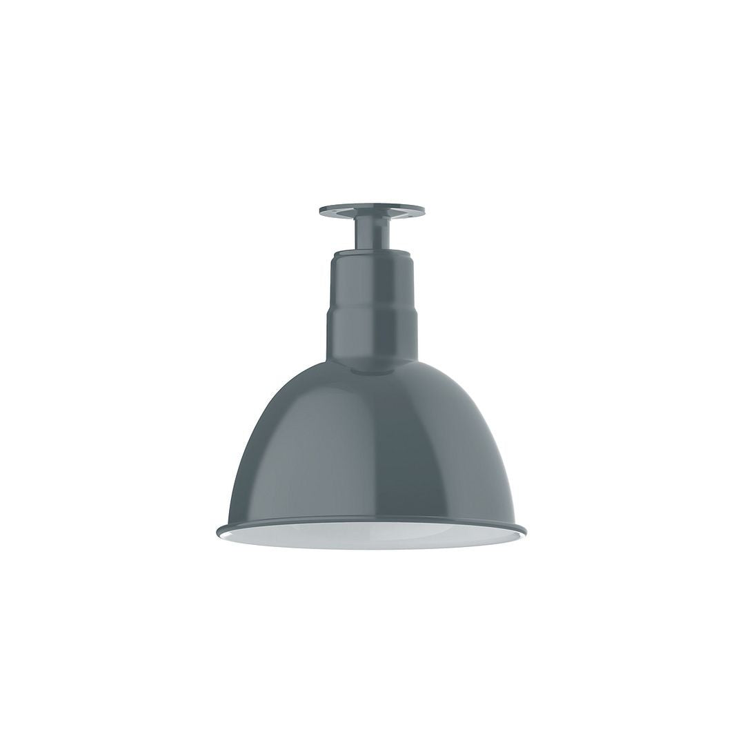 Montclair Light Works - FMB116-40 - One Light Flush Mount - Deep Bowl - Slate Gray