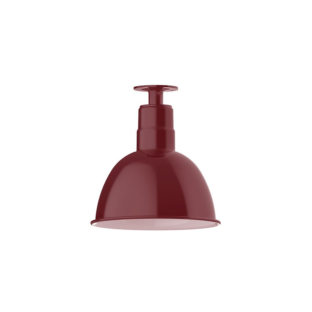 Montclair Light Works - FMB116-55 - One Light Flush Mount - Deep Bowl - Barn Red