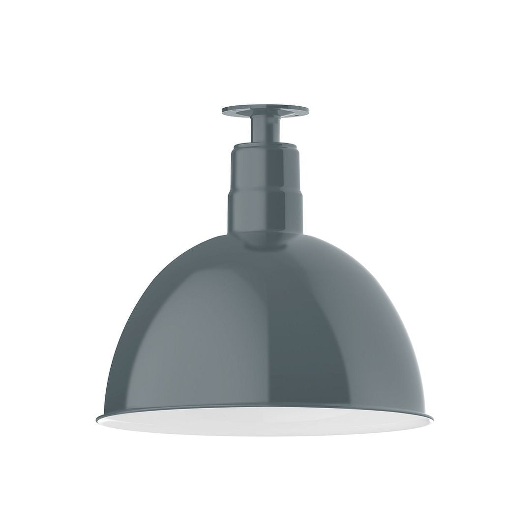 Montclair Light Works - FMB117-40 - One Light Flush Mount - Deep Bowl - Slate Gray