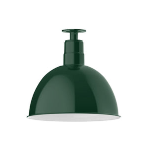 Montclair Light Works - FMB117-42 - One Light Flush Mount - Deep Bowl - Forest Green