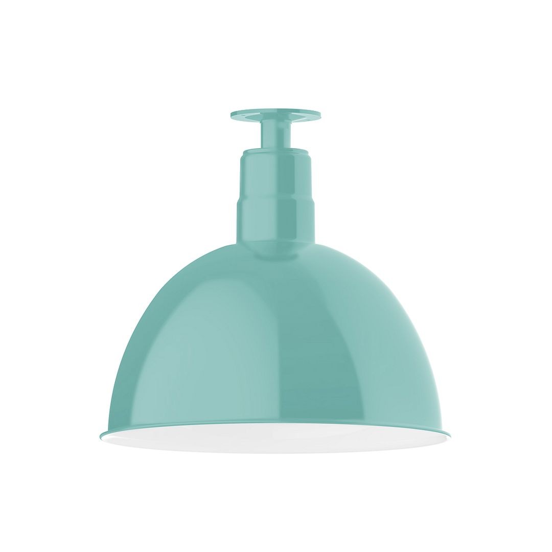 Montclair Light Works - FMB117-48 - One Light Flush Mount - Deep Bowl - Sea Green