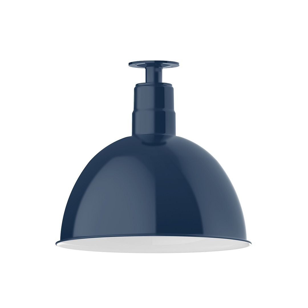 Montclair Light Works - FMB117-50 - One Light Flush Mount - Deep Bowl - Navy