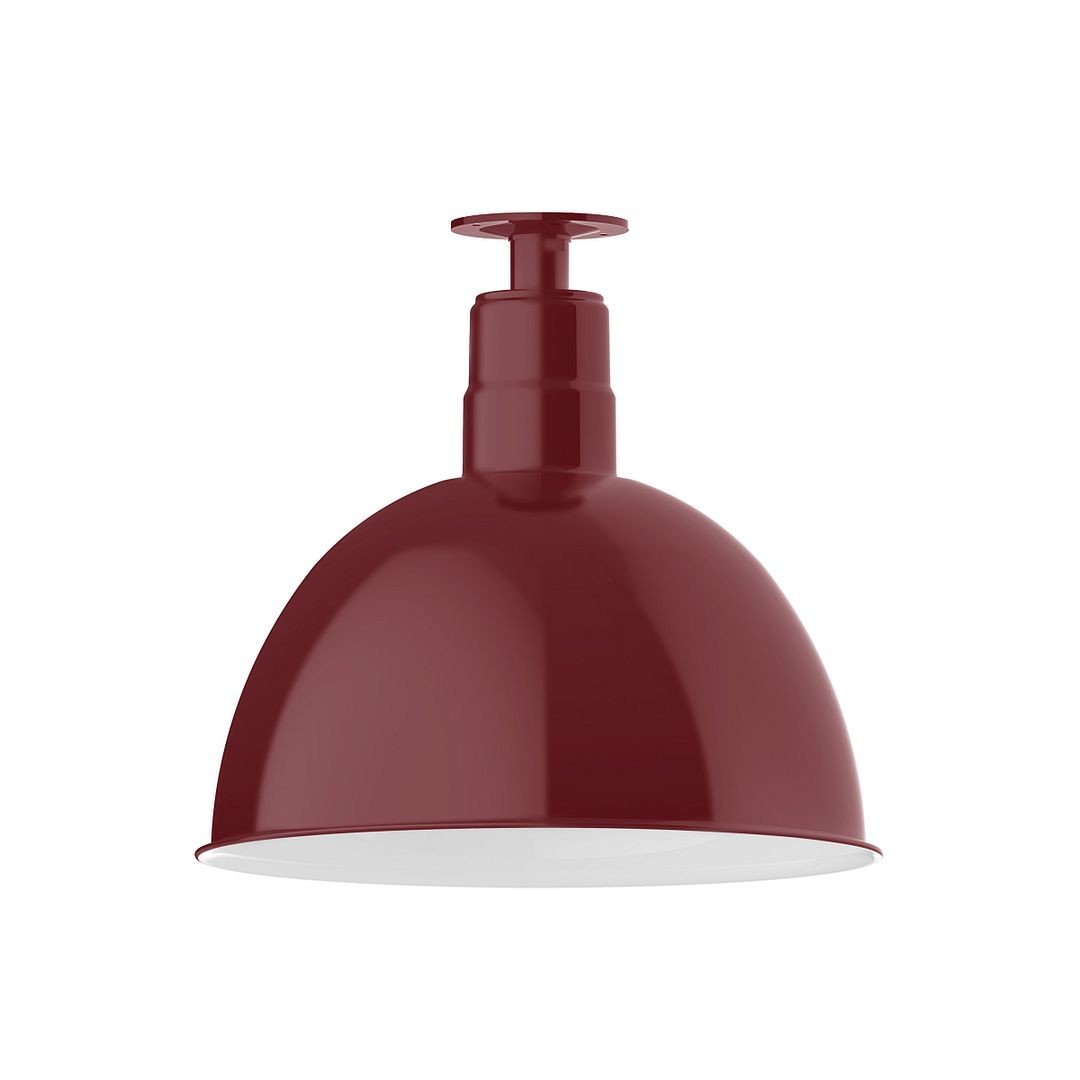 Montclair Light Works - FMB117-55 - One Light Flush Mount - Deep Bowl - Barn Red